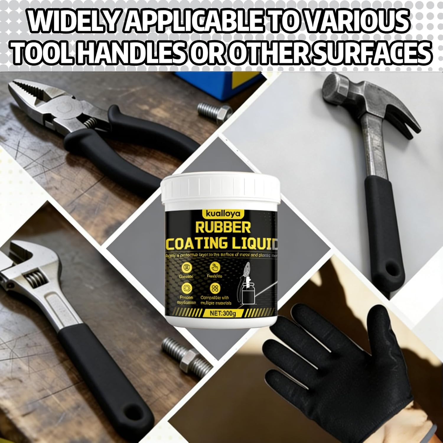 Rubber Dip for Tools, Liquid Rubber Dip Tool Handle Dip Coating Effective Protec