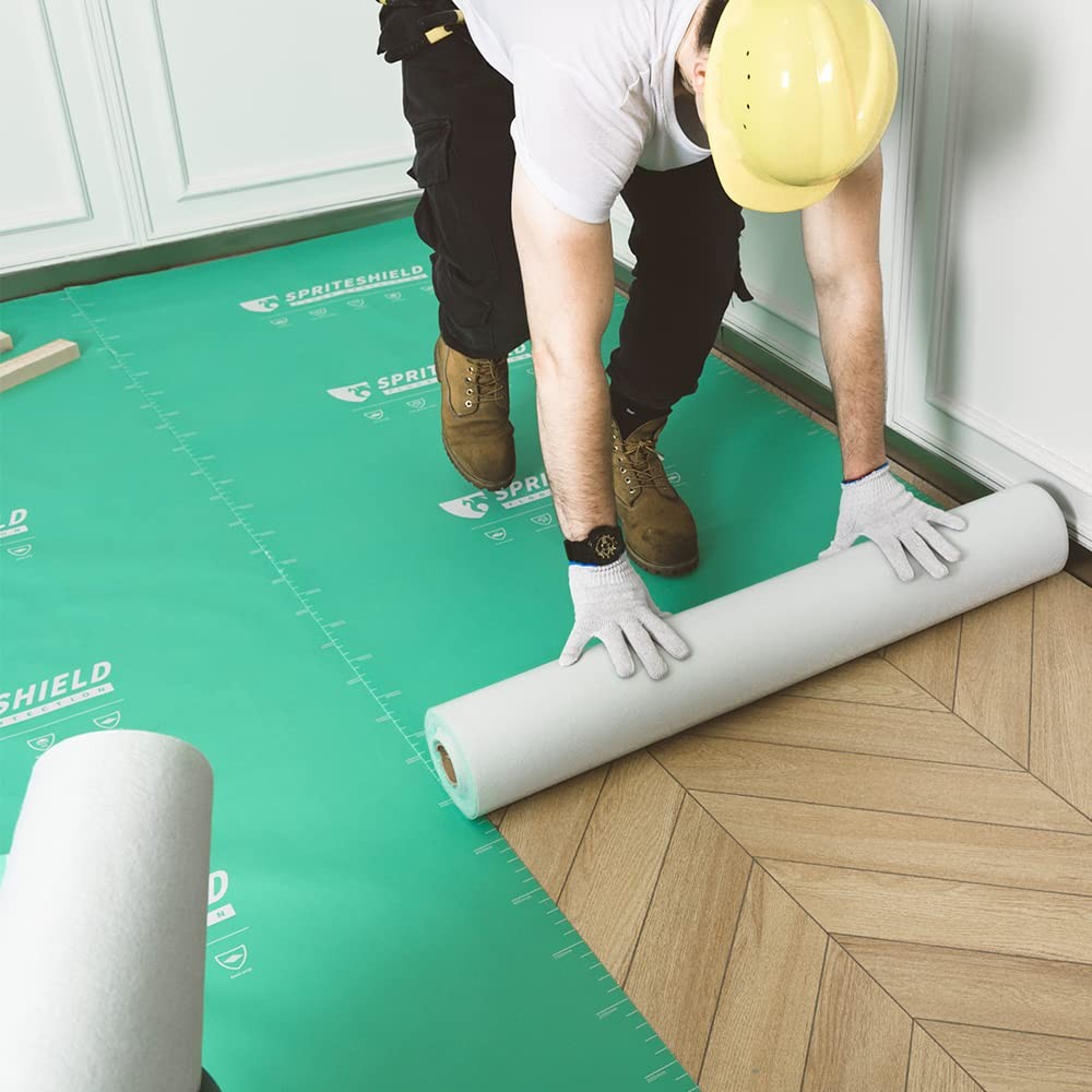 Spriteshield 39″ x 100′ Heavy-Duty Temporary Floor Protection for Green