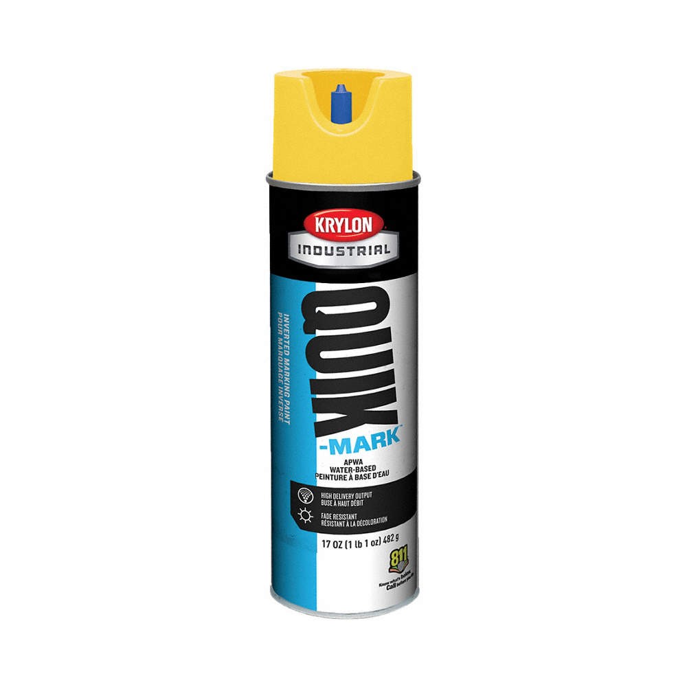KRYLON INDUSTRIAL A03801004 Marking Paint,20 oz,Utility Yellow 38EL38
