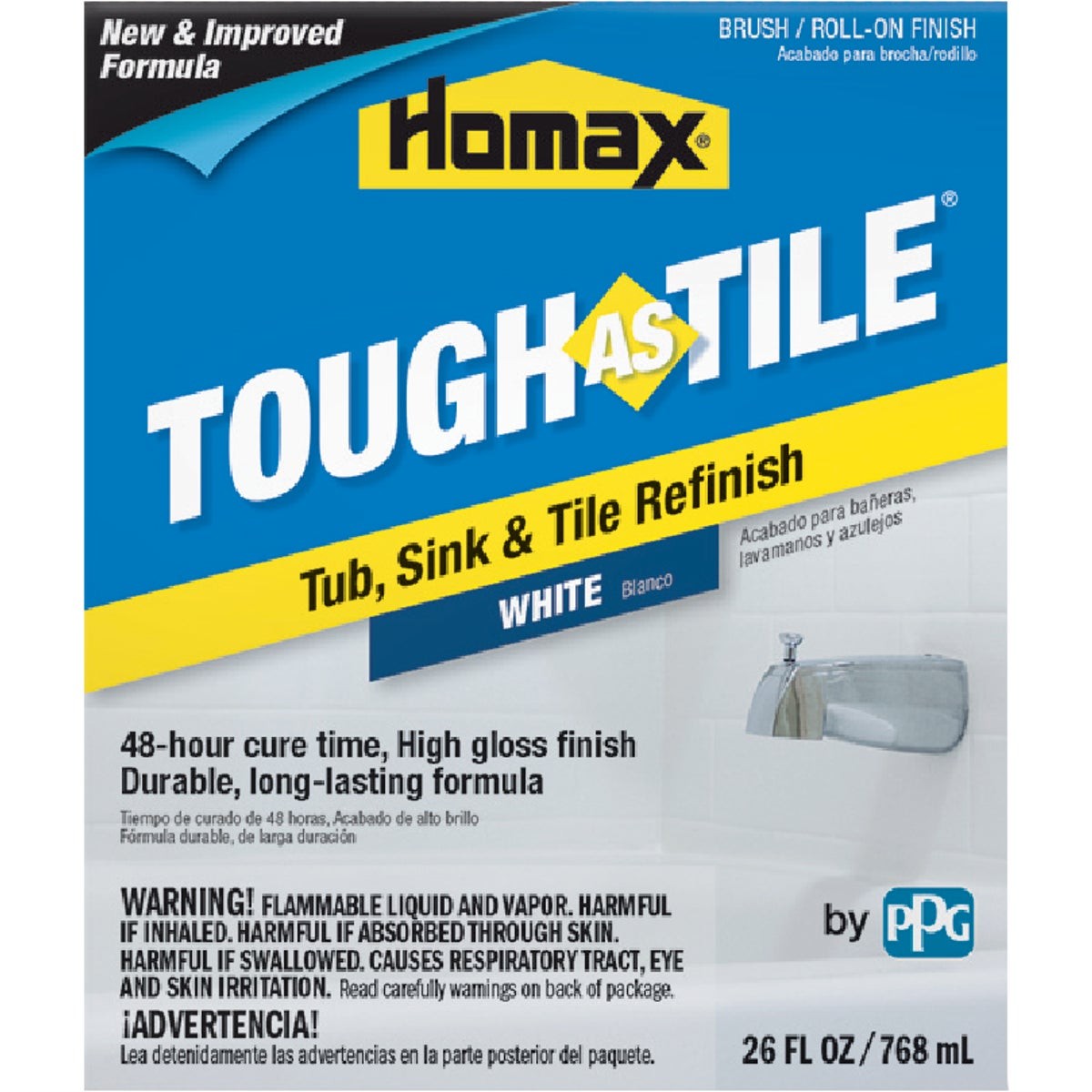 Homax Tough as Tile 26 Oz. White Tub, Sink, and Tile 3158 Homax Tough as Tile