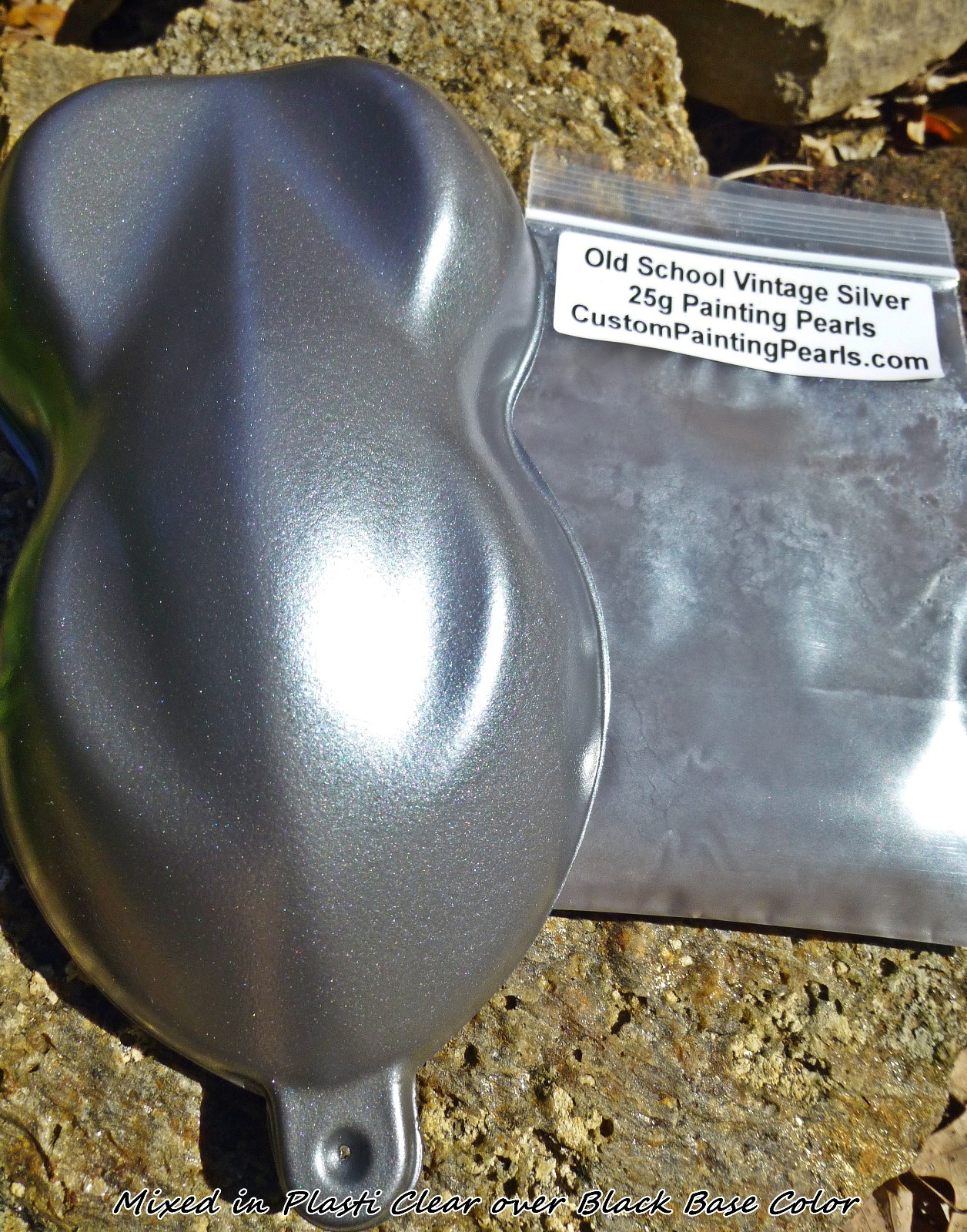 Old School Vintage Silver Pearl Pigment Clear White Black Gloss HOK