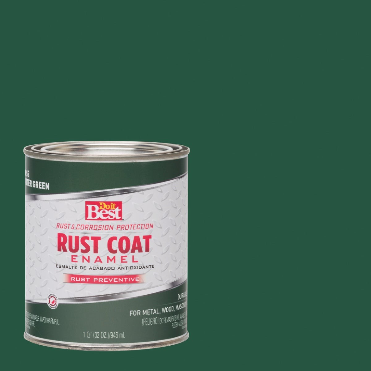 Do it Best Rust Coat Oil-Based Gloss Enamel, Hunter Green, 1 Qt. 203572D SIM