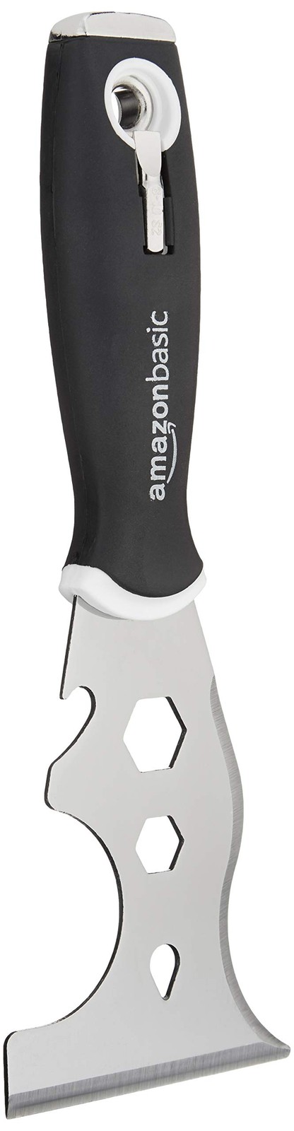 Amazon Basics 14-IN-1 Soft Grip Painters Tool with Hammer 3″, one pack, Black