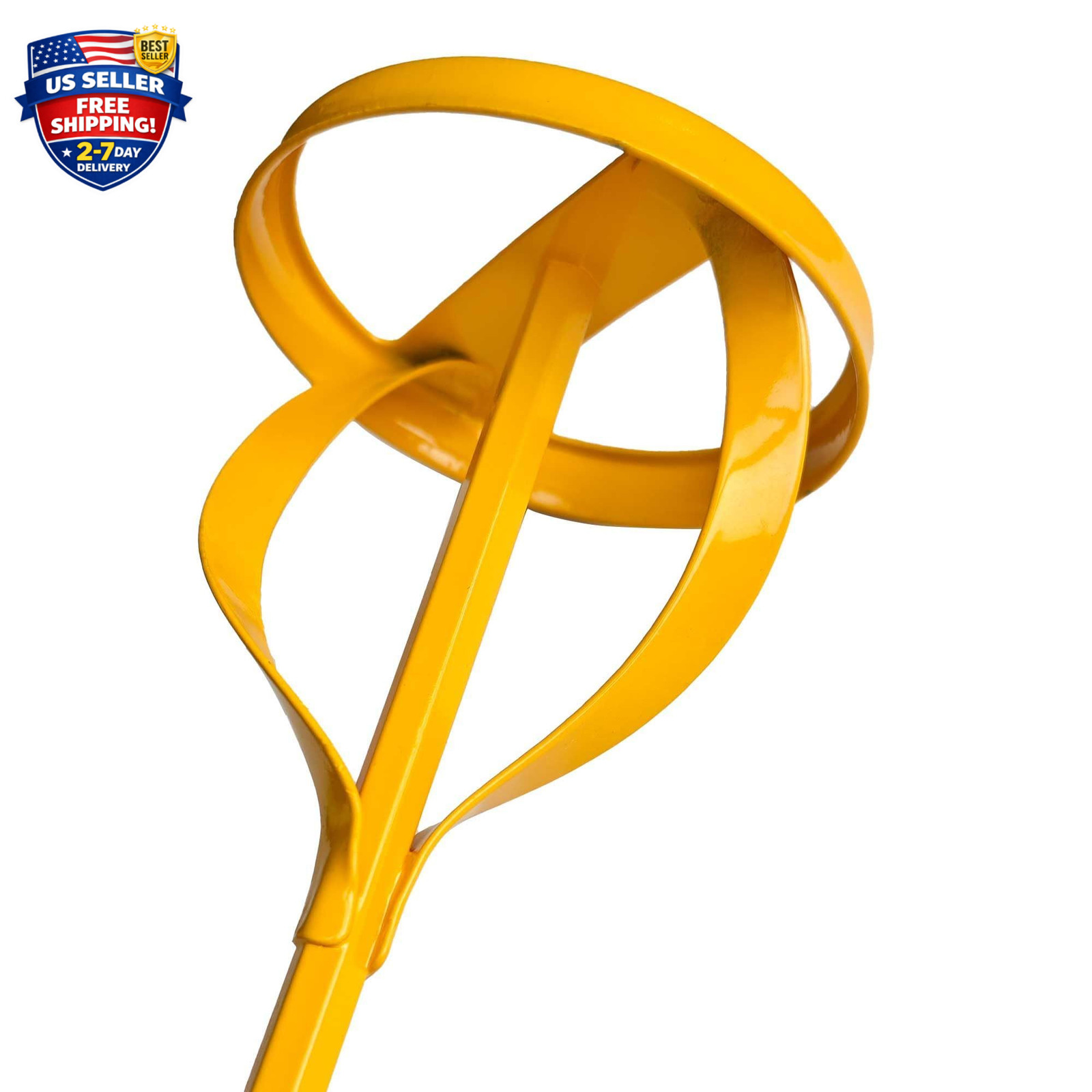 Paint & Mud Mixer Drill Stirrer Tool Hex Head for 1-5 Gallon Buckets Yellow