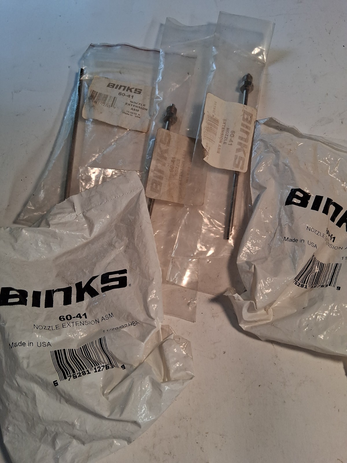 LOT OF 5 BINKS 60-41 NOZZLE EXTENSION ASM, NEW