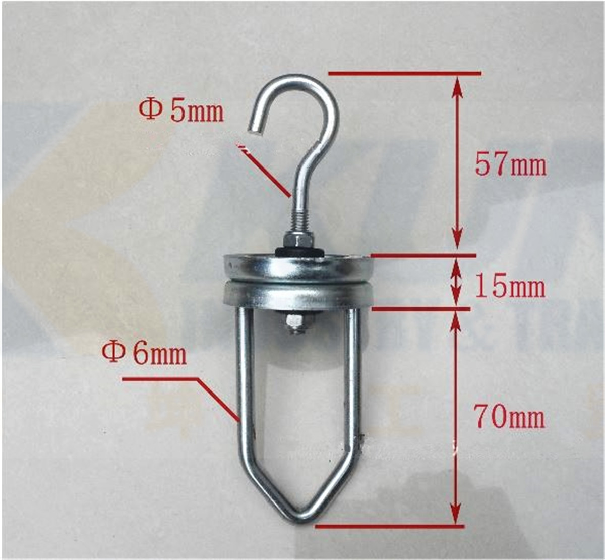 5 pieces hanging hooks-swivel v hook for powder coating coat paint
