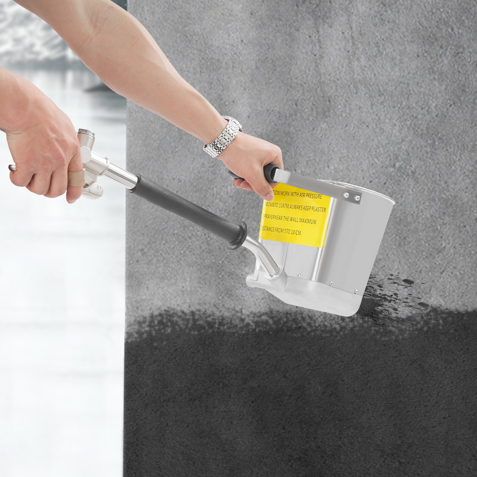 4L/0.88 Gallon Cement Texture Hopper Stucco Sprayer Stucco Cement Sprayer 2600W