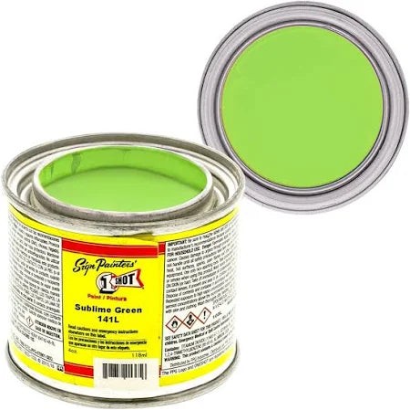 1 Shot Lettering Enamel Sublime Green 141L – 4oz Pinstriping Paint