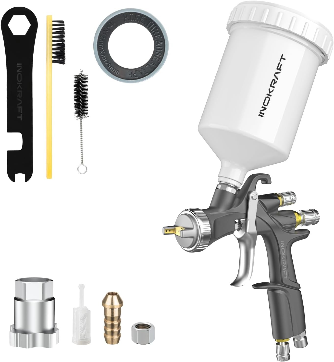D1 LVLP Air Spray Gun Basic Kit Ease of use Paint Gun for Cars & House DIY