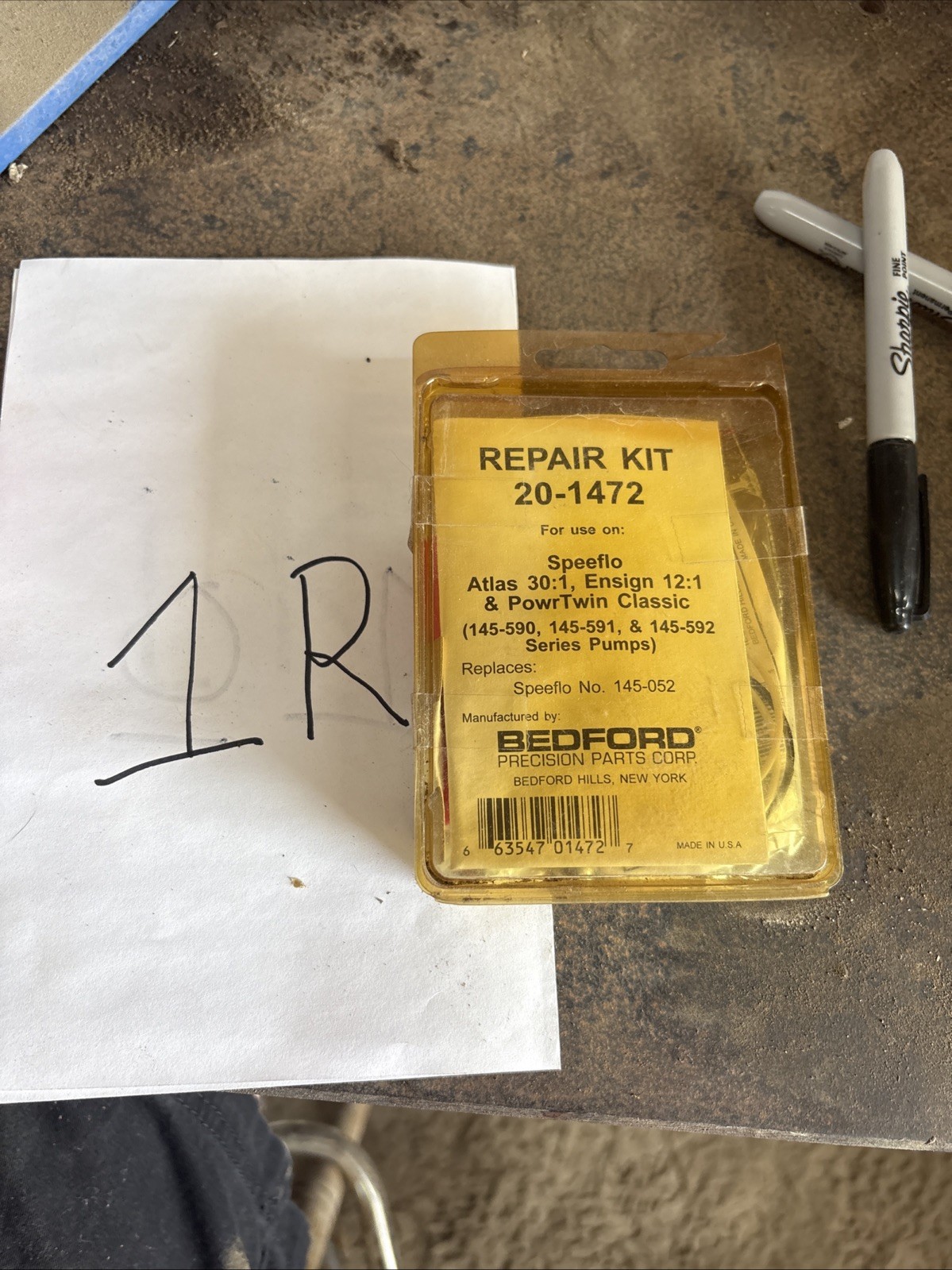 Bedford 20-1472 Repair Kit Rebuild Seals Sprayer Speedflo 145-052 In Package