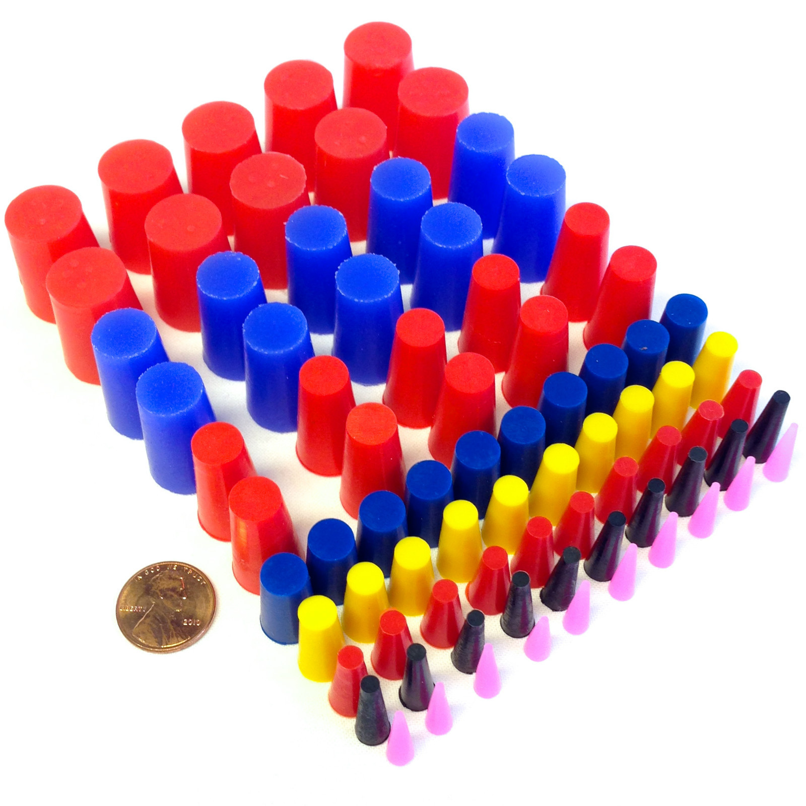 80pc 1/16″ – 3/4″ High Temp Silicone Rubber Powder Coating Cerakote Plug Kit Set