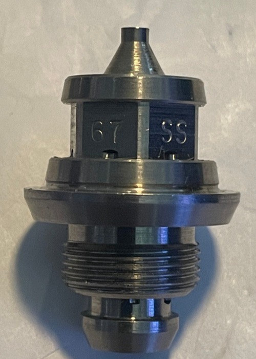 Binks 2100 2001 AIR SPRAY GUN FLUID NOZZLE 45-6701 67SS .086 2.2 TIP SIZES