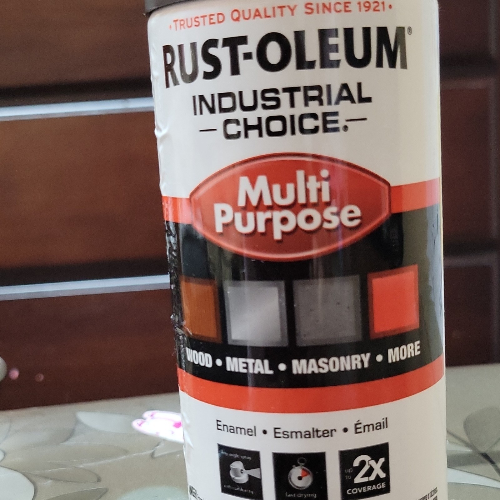 Rust-Oleum Multi Purpose 2X Coverage Enamel Spray Paint, Black, 12 oz