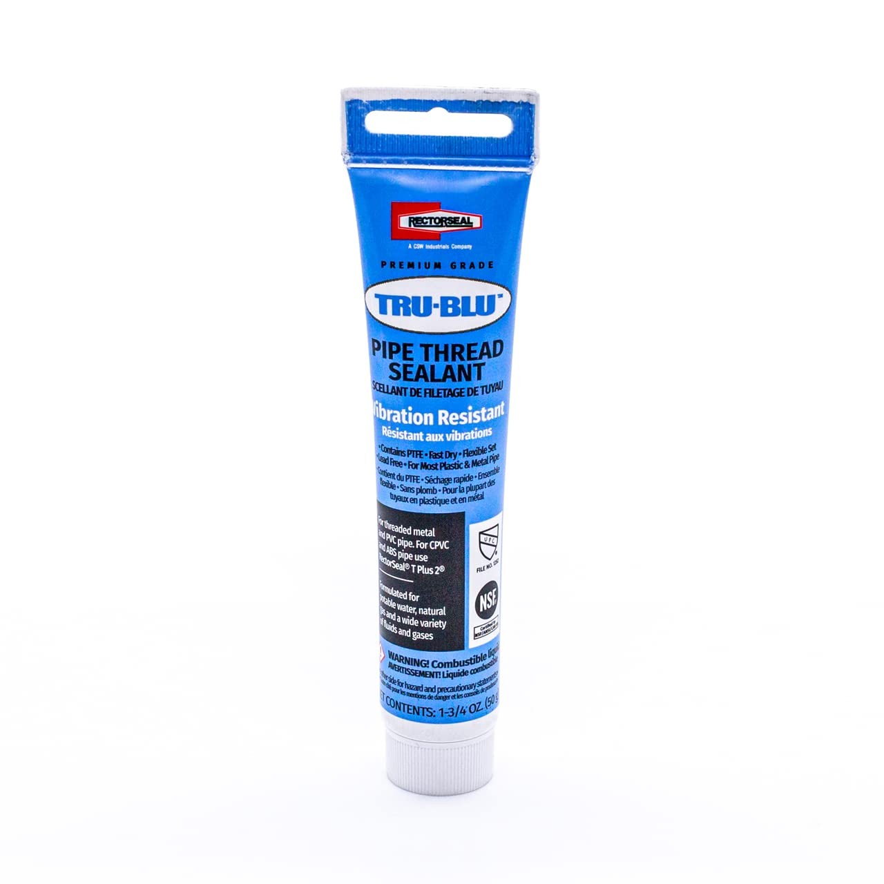 RectorSeal Tru-Blu 31780 Pipe Thread Sealant Fast-Dry Flexible PTFE Plumbing 1.7