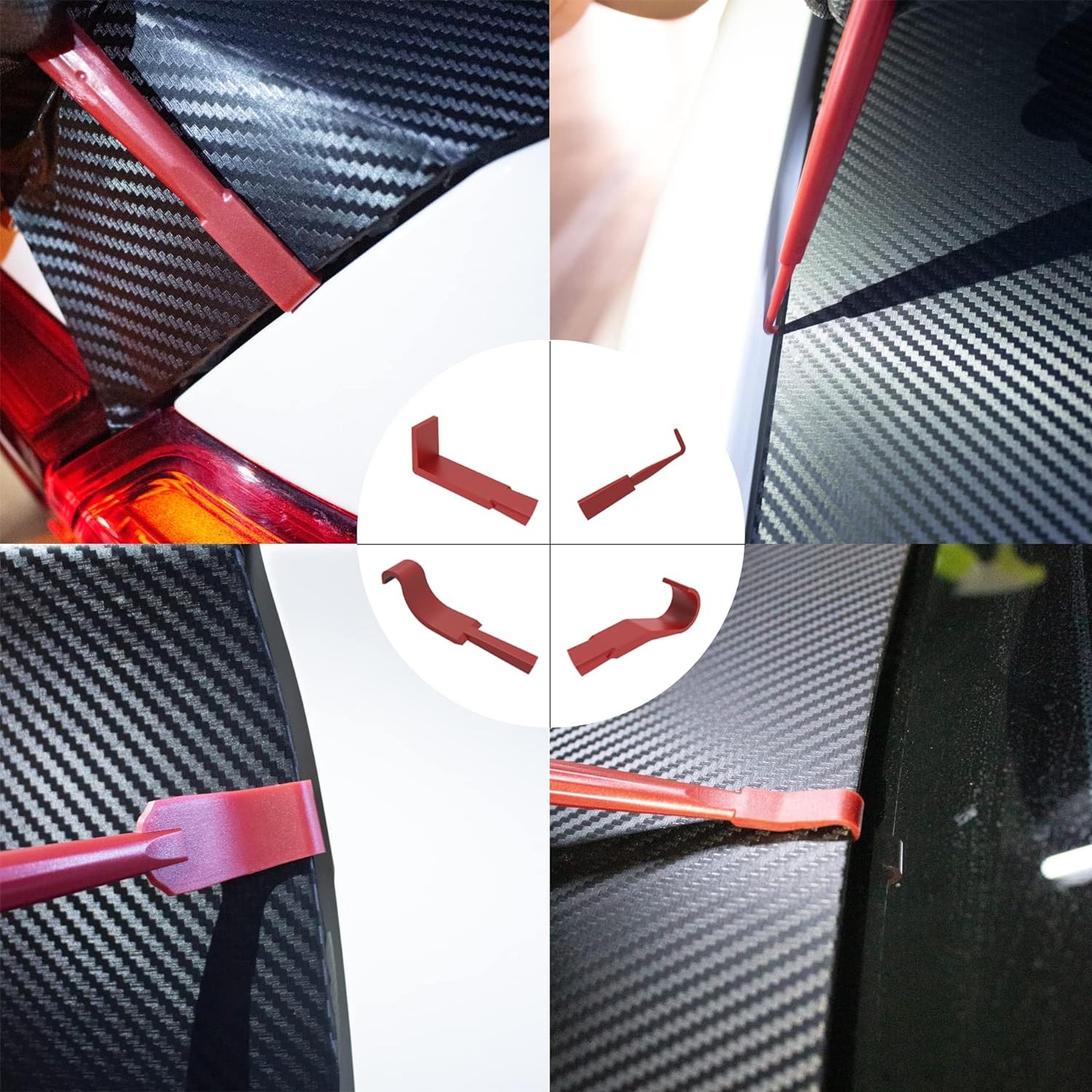Vinyl Wrap Tool Kit Window Tint Kits for Automotive Wrap, Red