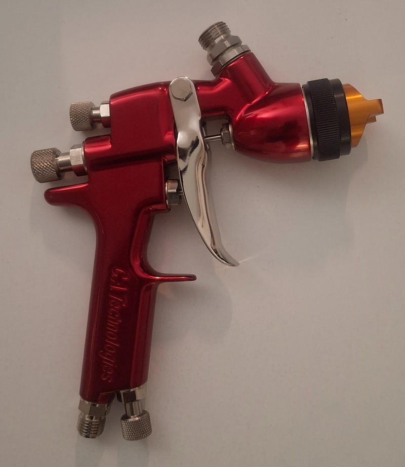 C.A. Technologies Jaguar J100H HVLP Red Spray Gun with Cup