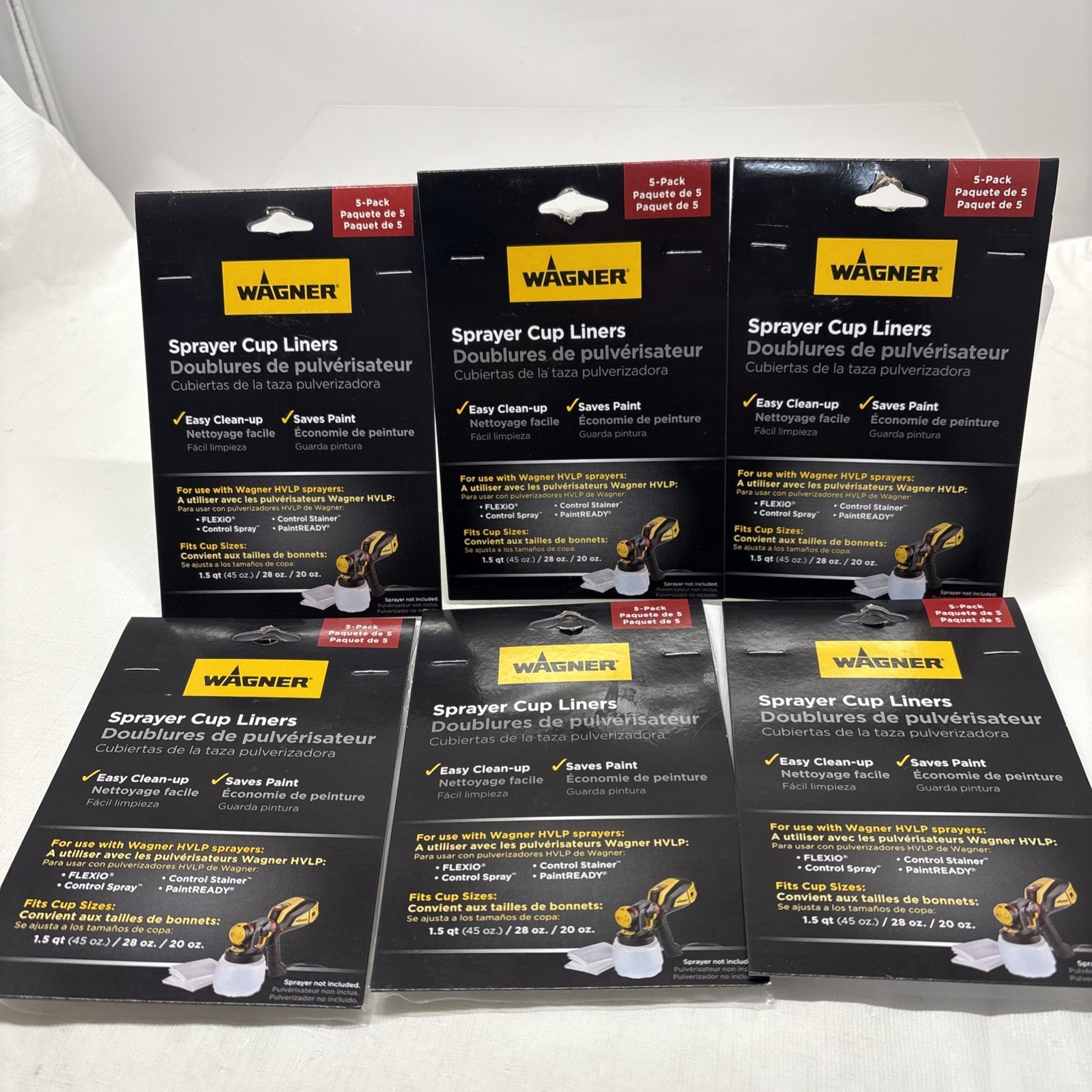 30 X Wagner Sprayer Cup Liners For HVLP Sprayers Saves Paint 0529071 (B88