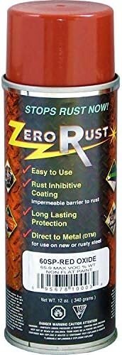 Zero Rust – 60SP – Red Oxide – Rust Inhibitive Coating – 12oz Aerosol