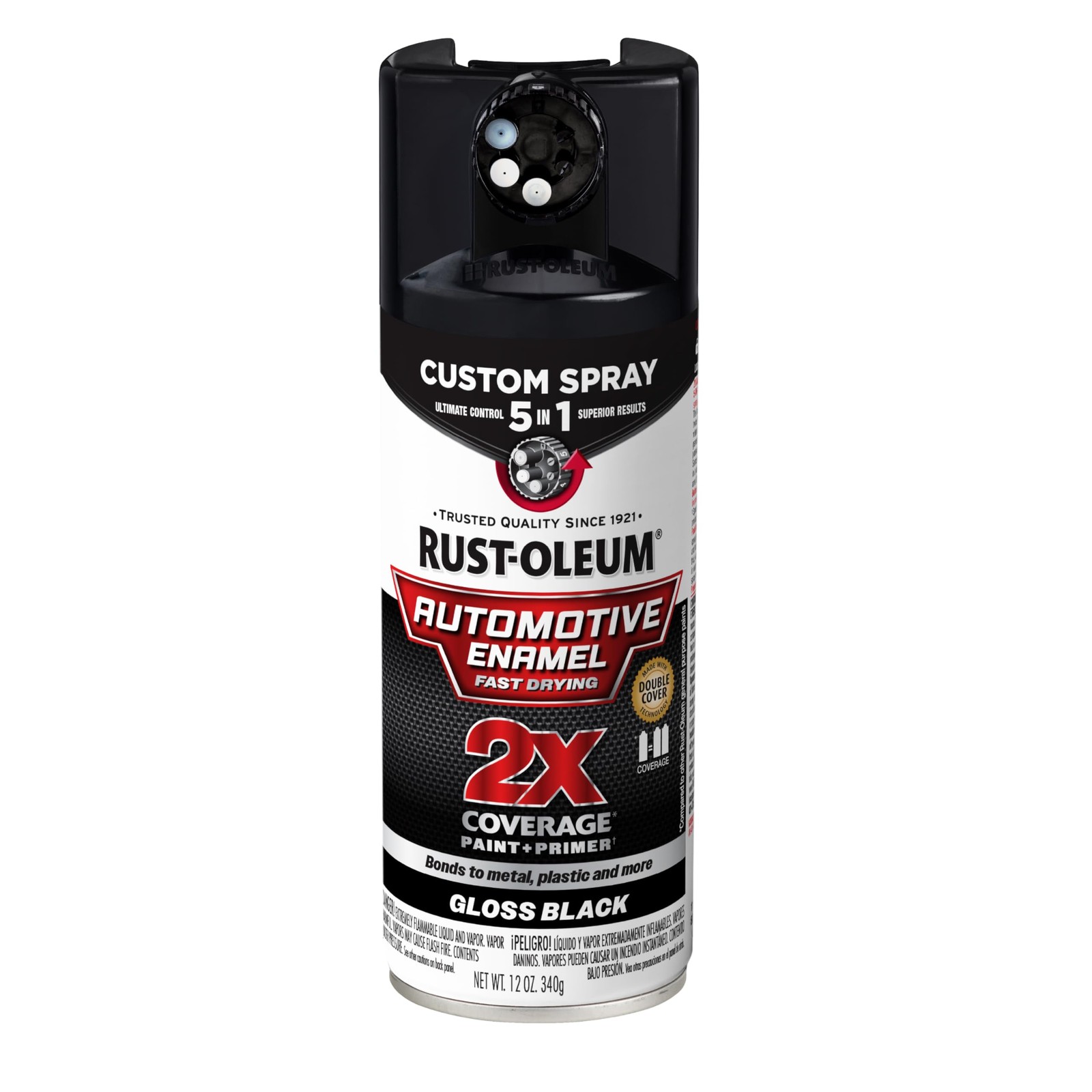 Rust-Oleum 2X Automotive Enamel Custom 12 Ounce (Pack of 1), Gloss Black