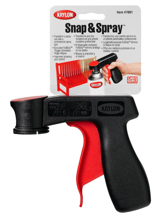 Krylon Set of 12 – Snap & Spray Reuseable Spray Paint Gun For Cans #7091 (12PCS)