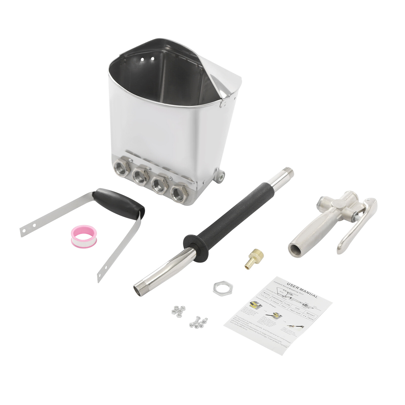 4L/0.88 Gallon Cement Stucco Sprayer Stucco Cement Texture Spraying Hopper