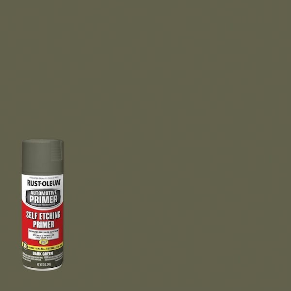 Rust-Oleum 249322 Self Etching Primer,Dark Green,12 Oz.