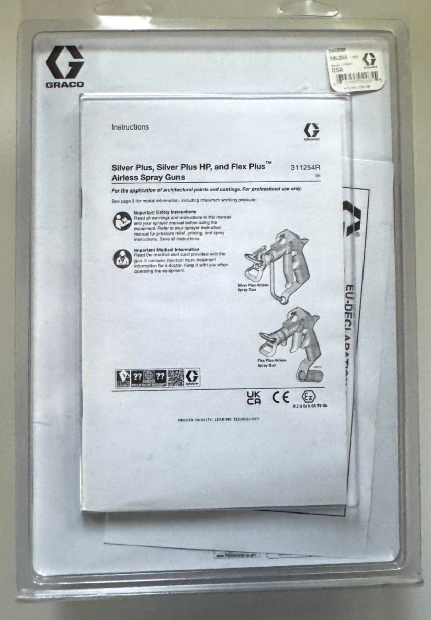 GRACO Silver Plus 243283 Airless Spray Gun NEW *Plus Extra RAC 515 Tip