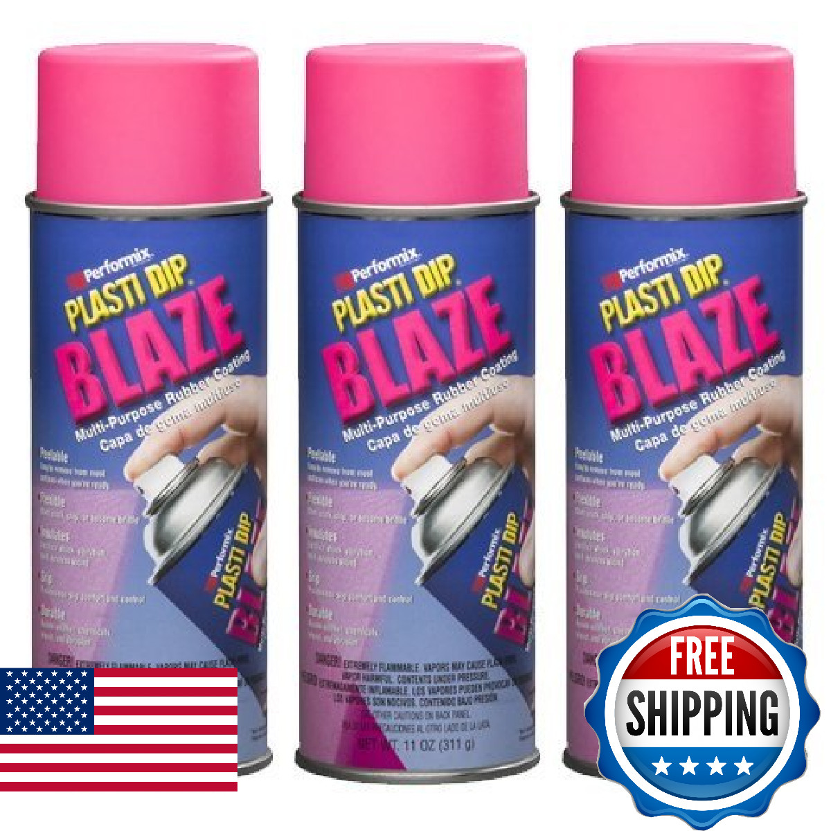 Performix Plasti Dip Mulit-Purpose Rubber Coating Spray Blaze Pink 11 Ounces 3