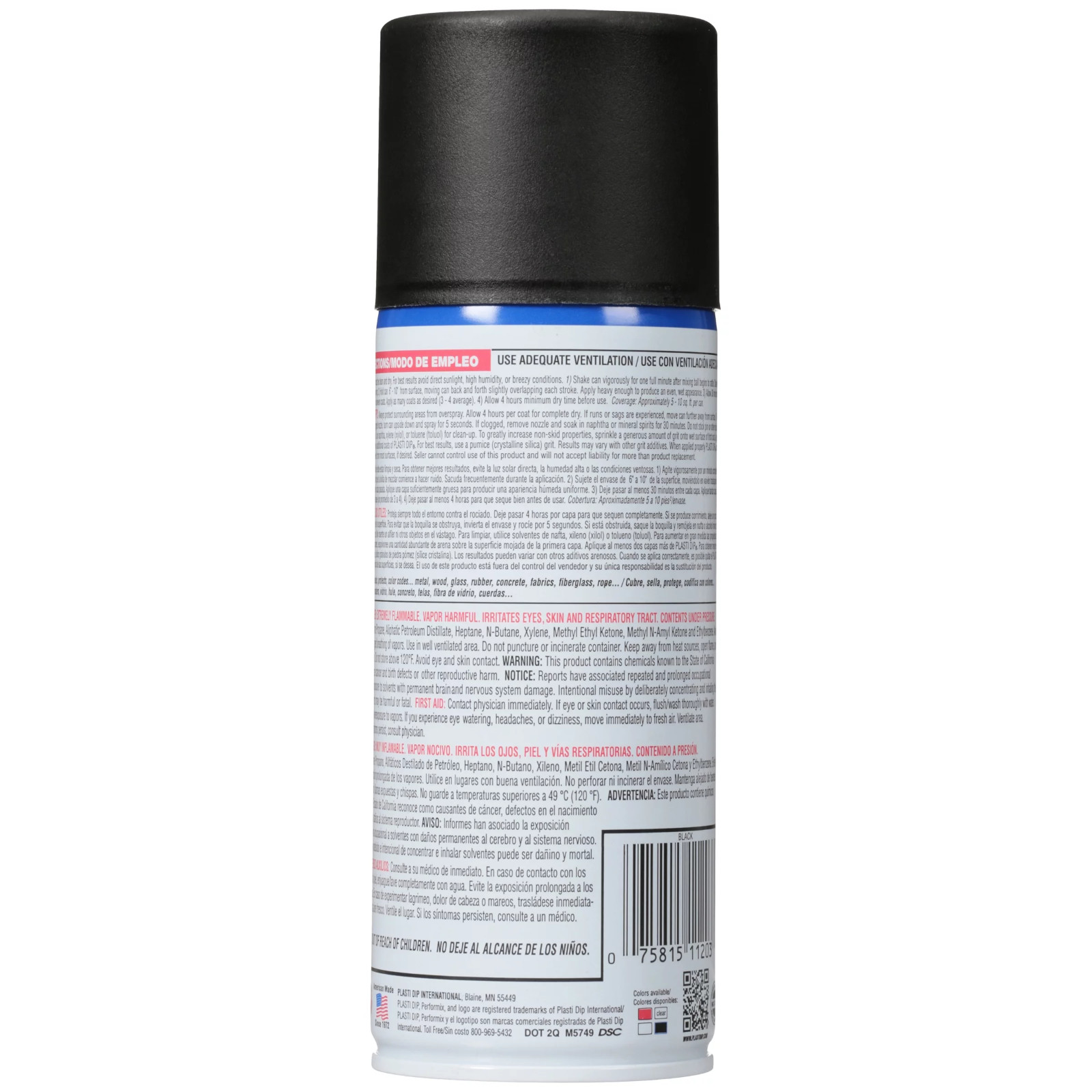 Plasti Dip Multi Purpose Rubber Coating Aerosol, Black – 11oz