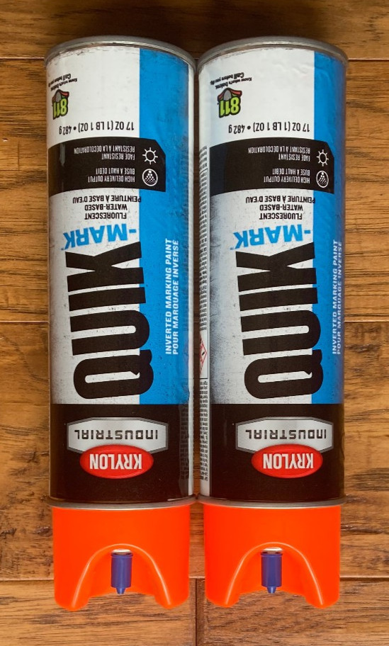 Qty 2 Krylon Industrial A03700004 Fluorescent Orange Inverted Marking Paint 17oz