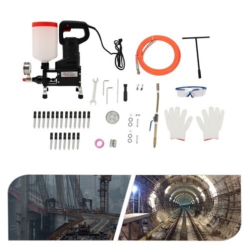 Electric Grouting Machine High Pressure Grouting Injection Pump 1100W 0-10000PSI