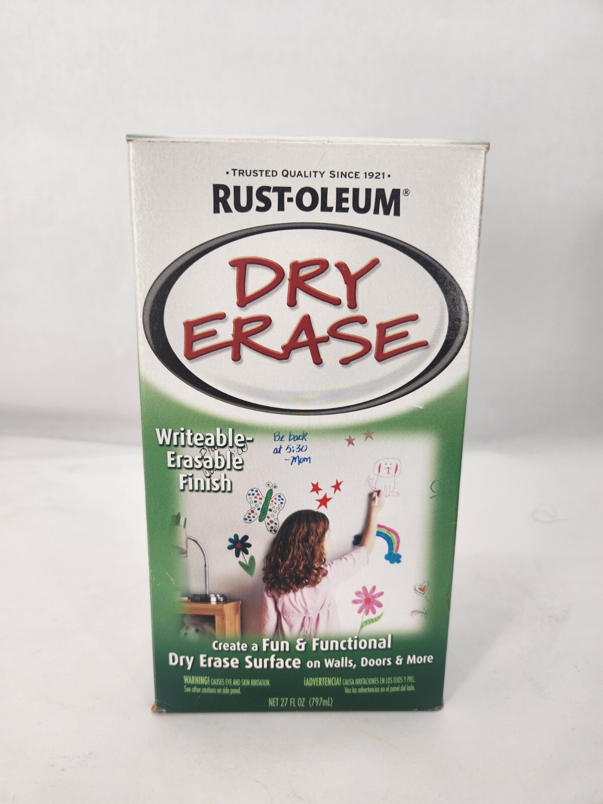 RUST-OLEUM DRY ERASE- WRITABLE/ERASABLE WHITE FINISH 16floz #241140