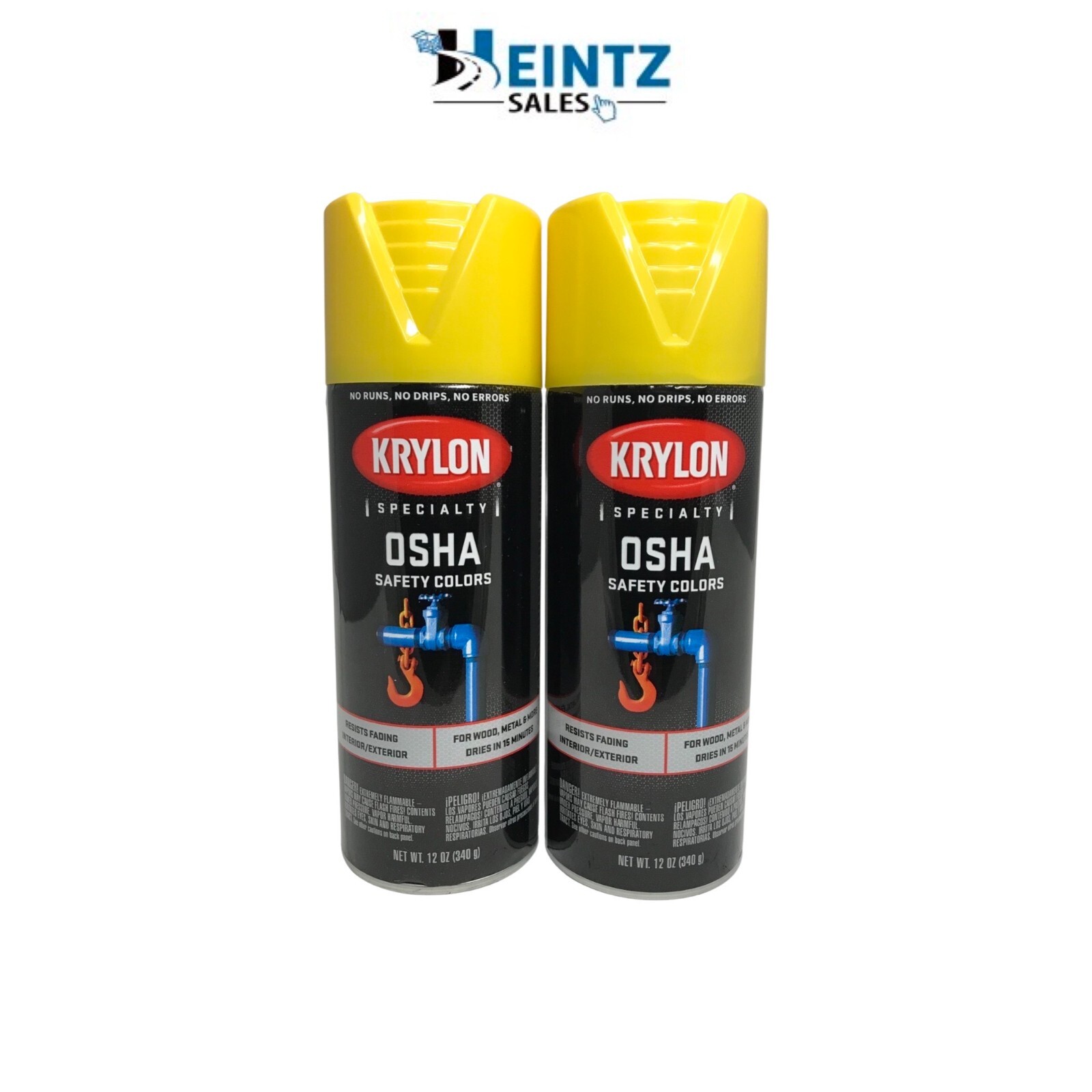 Krylon 1813 2 PACK Osha Safety Colors – Safety Yellow – 12 oz