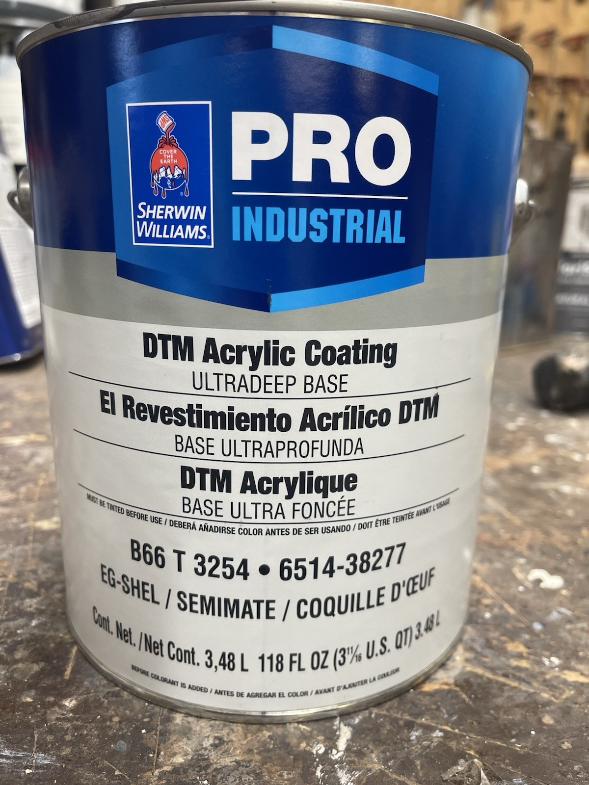 Sherwin Williams DTM Acrylic Paint / Dark Stone Brown / Eg-Shell/ Gallon