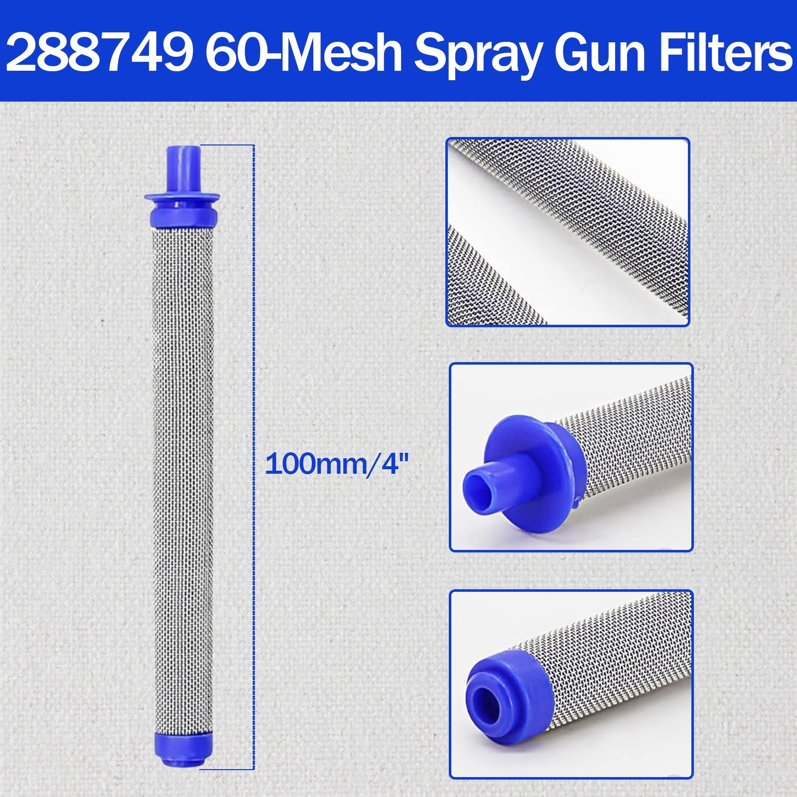 2-Pack 288716 3/4″ Inlet Strainer + 10-Pack 288749 Airless Spray Gun Filters