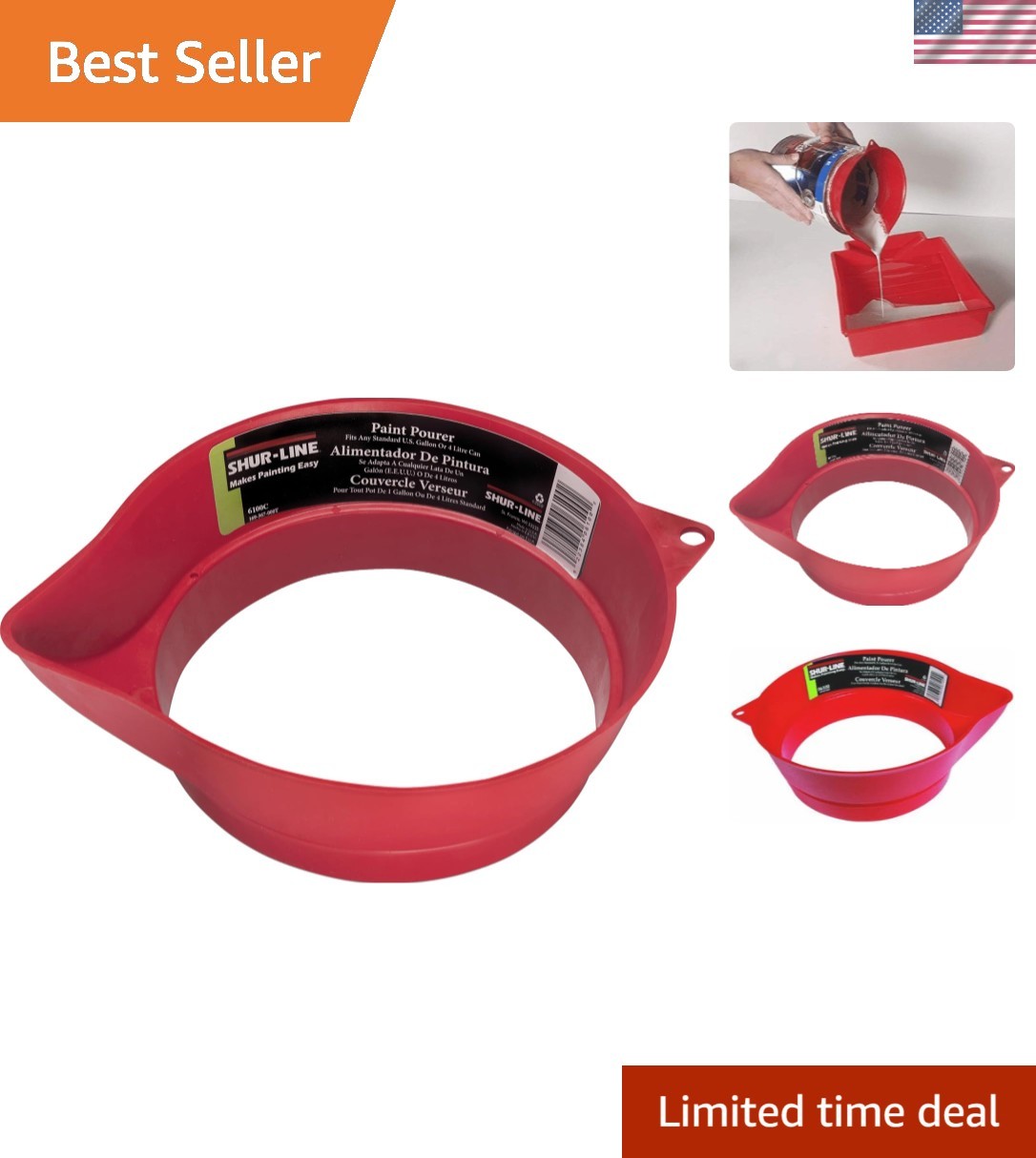 No Drip Paint Pourer for 1 Gallon Cans – Perfect for Clean and Easy Pouring