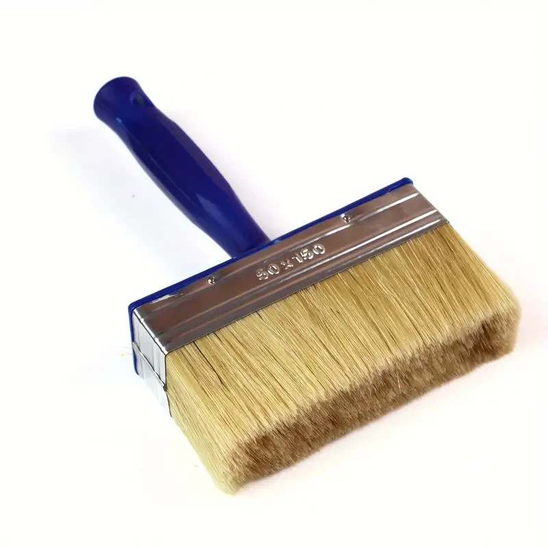 2Pc Heavy Duty Paint Brushes w/ Blue Handle – Applicator for Floors, Walls, Wood