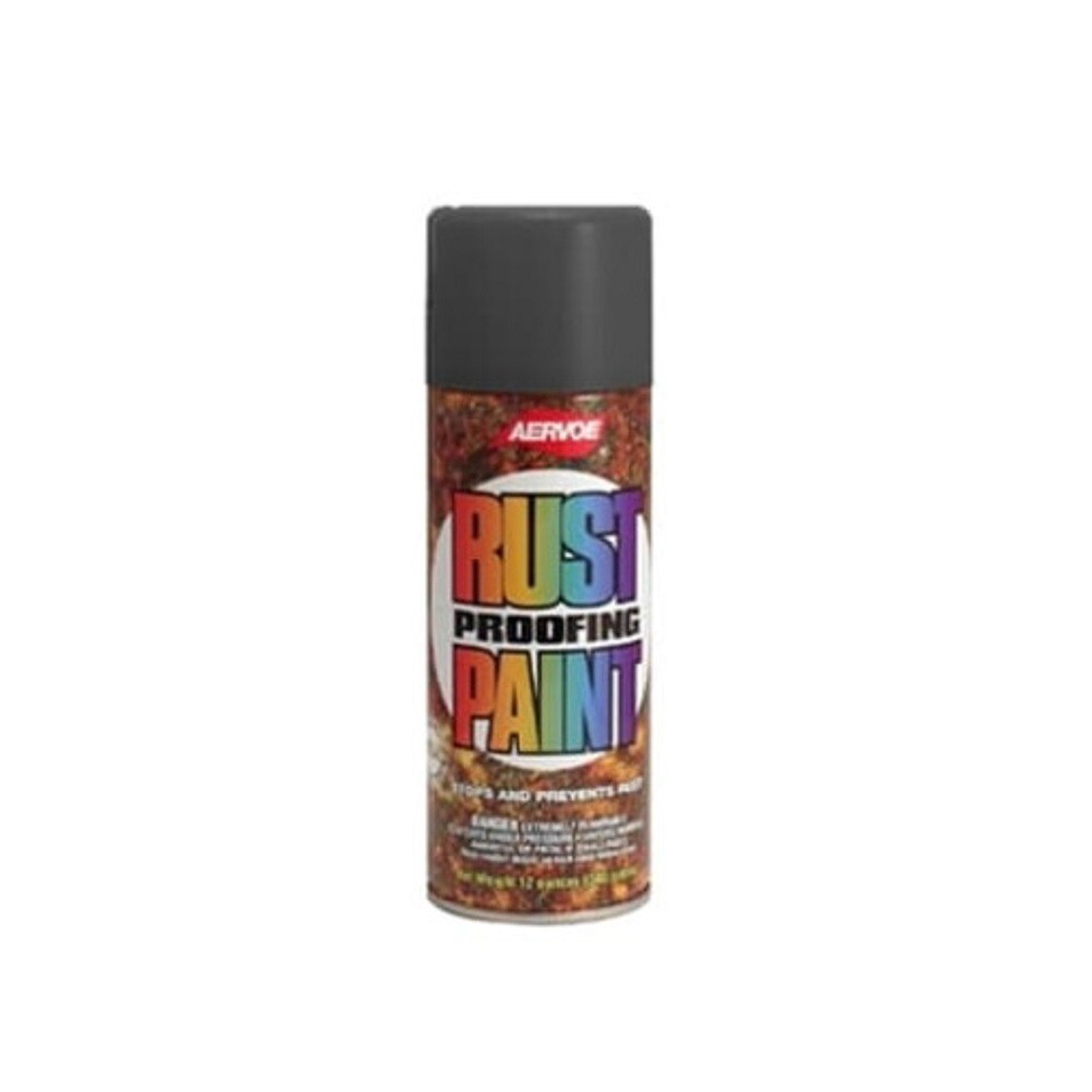 Aervoe 344 Rust Proof Any-Way Spray Paint. Satin Black – 12/pk