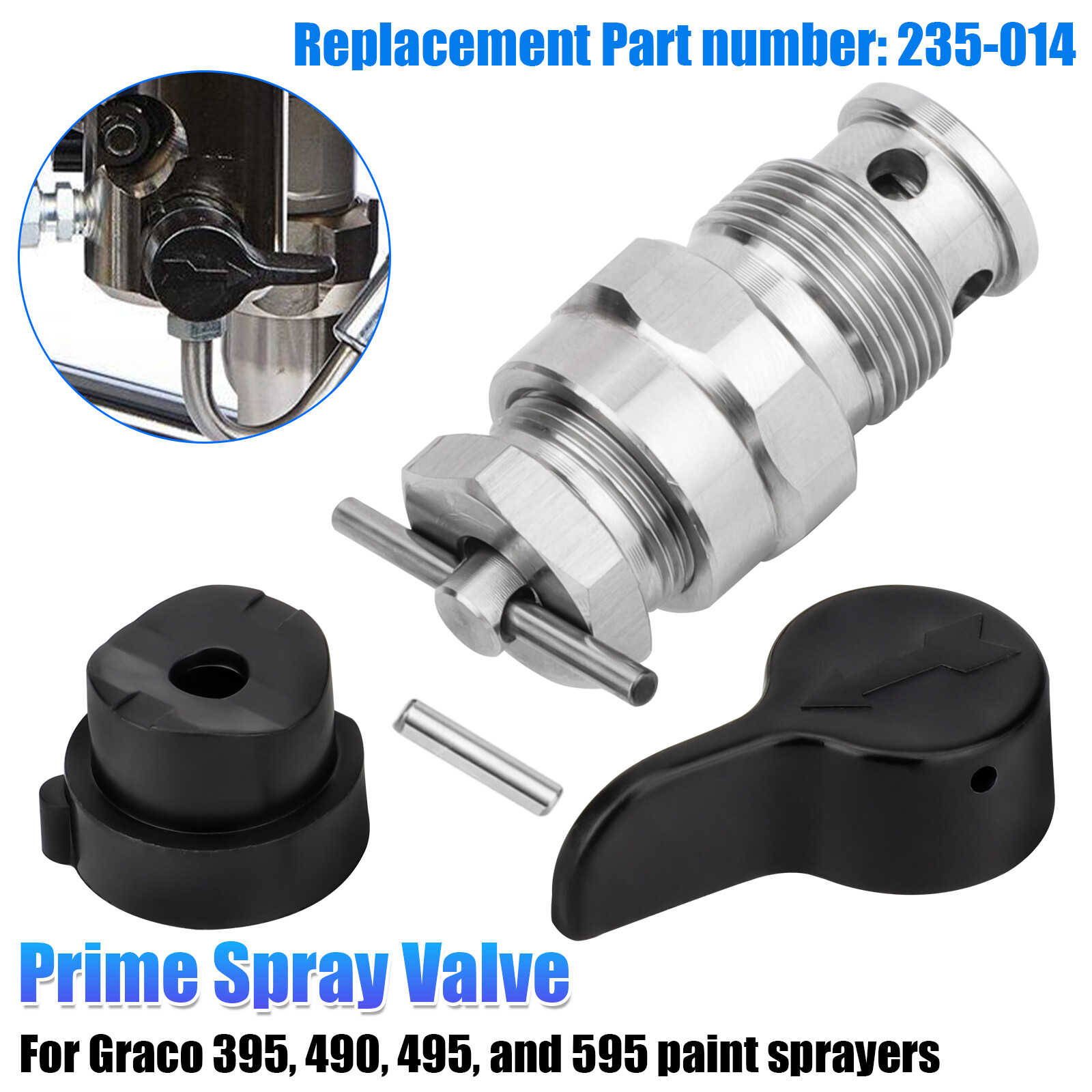 Airless Prime Spray Valve Drain For Graco 390 395 490 495 595 Aftermarket 235014