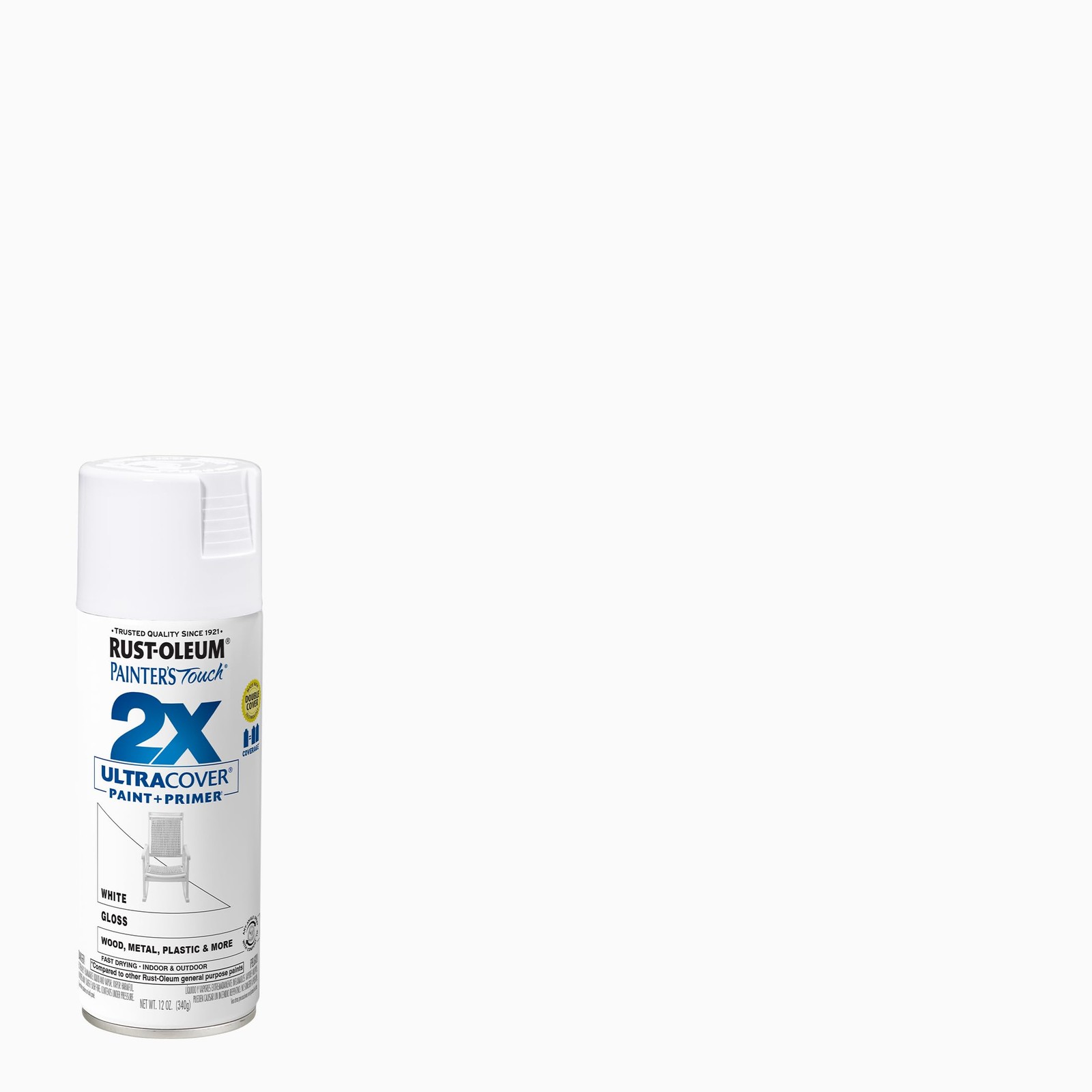Rust-Oleum 334048 Painter’s Touch 2X Ultra 12 Ounce (Pack of 1), Gloss White