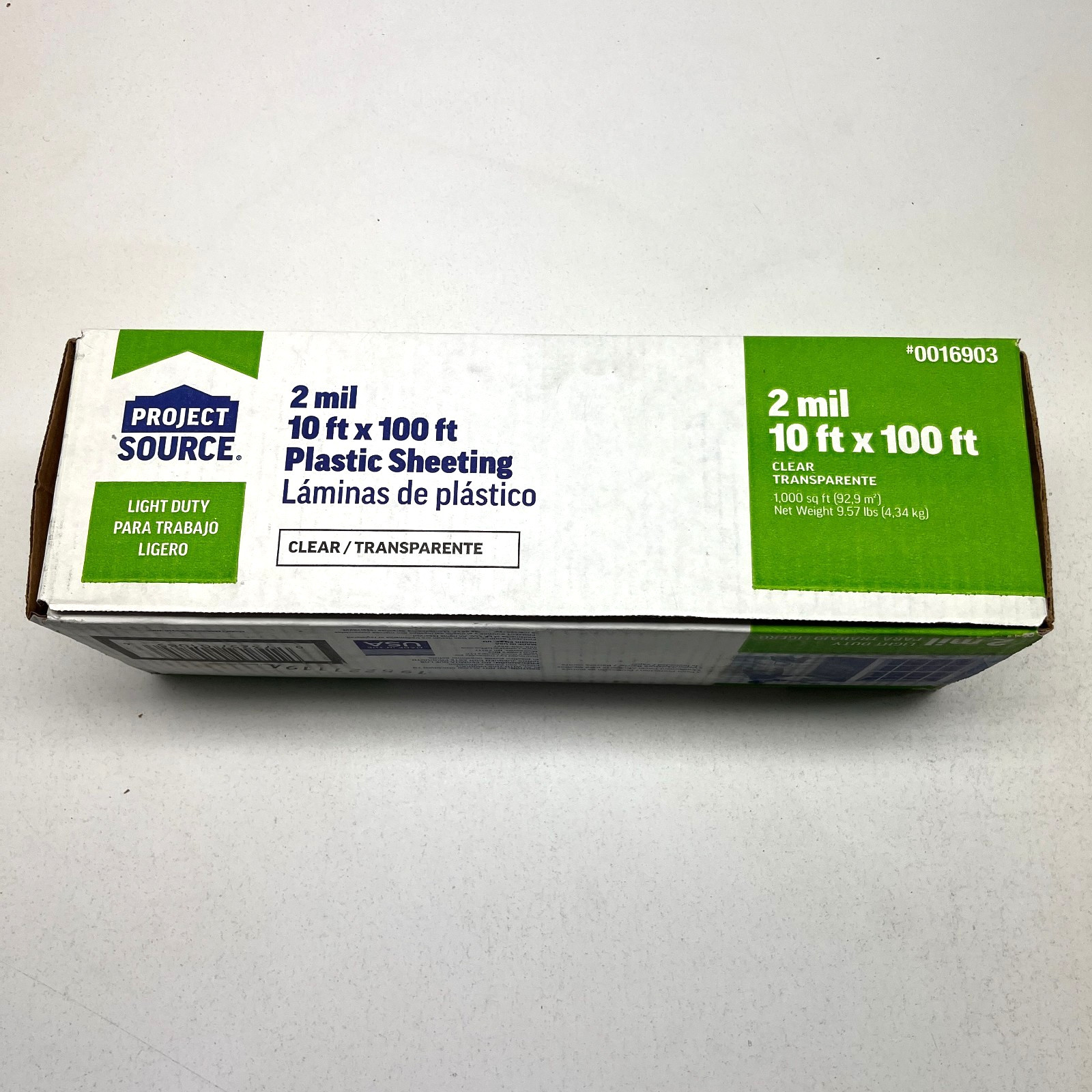 10 Ft. X 100 Ft. Clear 2 Mil Plastic Sheeting
