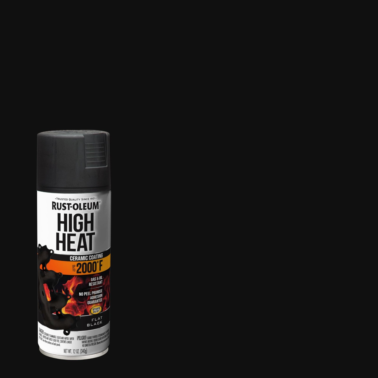 Rust-Oleum 248903 Automotive High Heat Spray 12 Ounce (Pack of 1), Flat Black