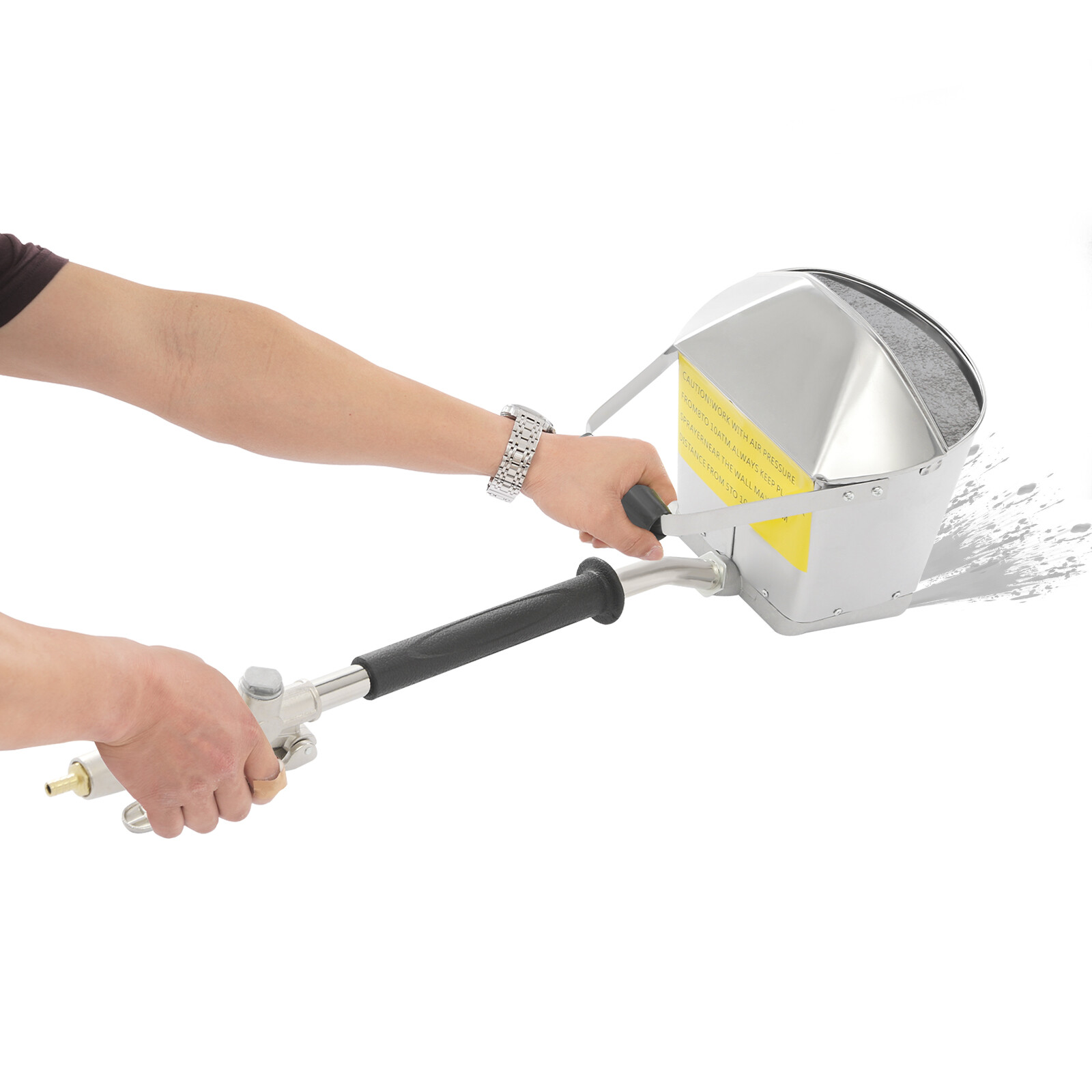 Cement Stucco Sprayer with Detachable Nozzles Stucco Cement Texture Hopper