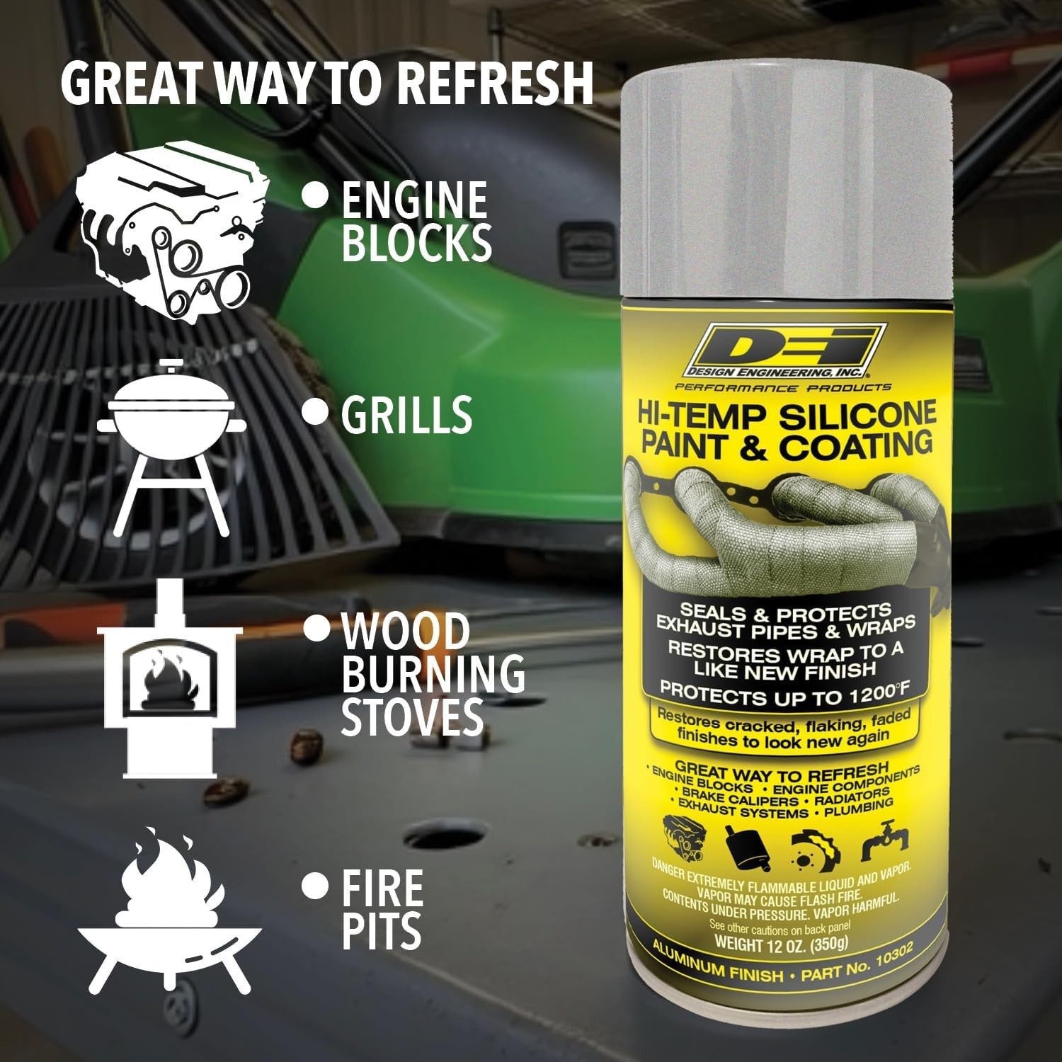 High-Temperature Aluminum Silicone Coating Spray for Exhaust & Metal Surfaces