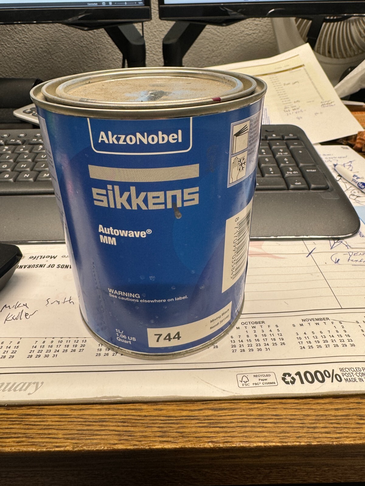 AkzoNobel Sikkens Autowave MM 334PG Yellow Green Pearl Tint Toner 1 Liter