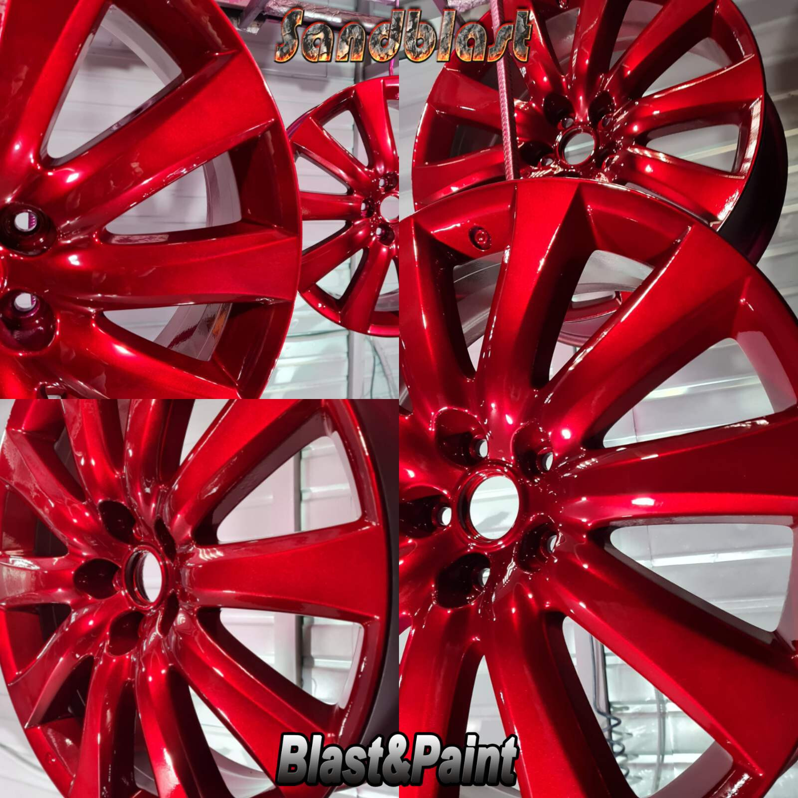 Gloss Transp Candy STRAWBERRY RED powder coating paint (FIT TRIBO), 1Lb/0.45kg
