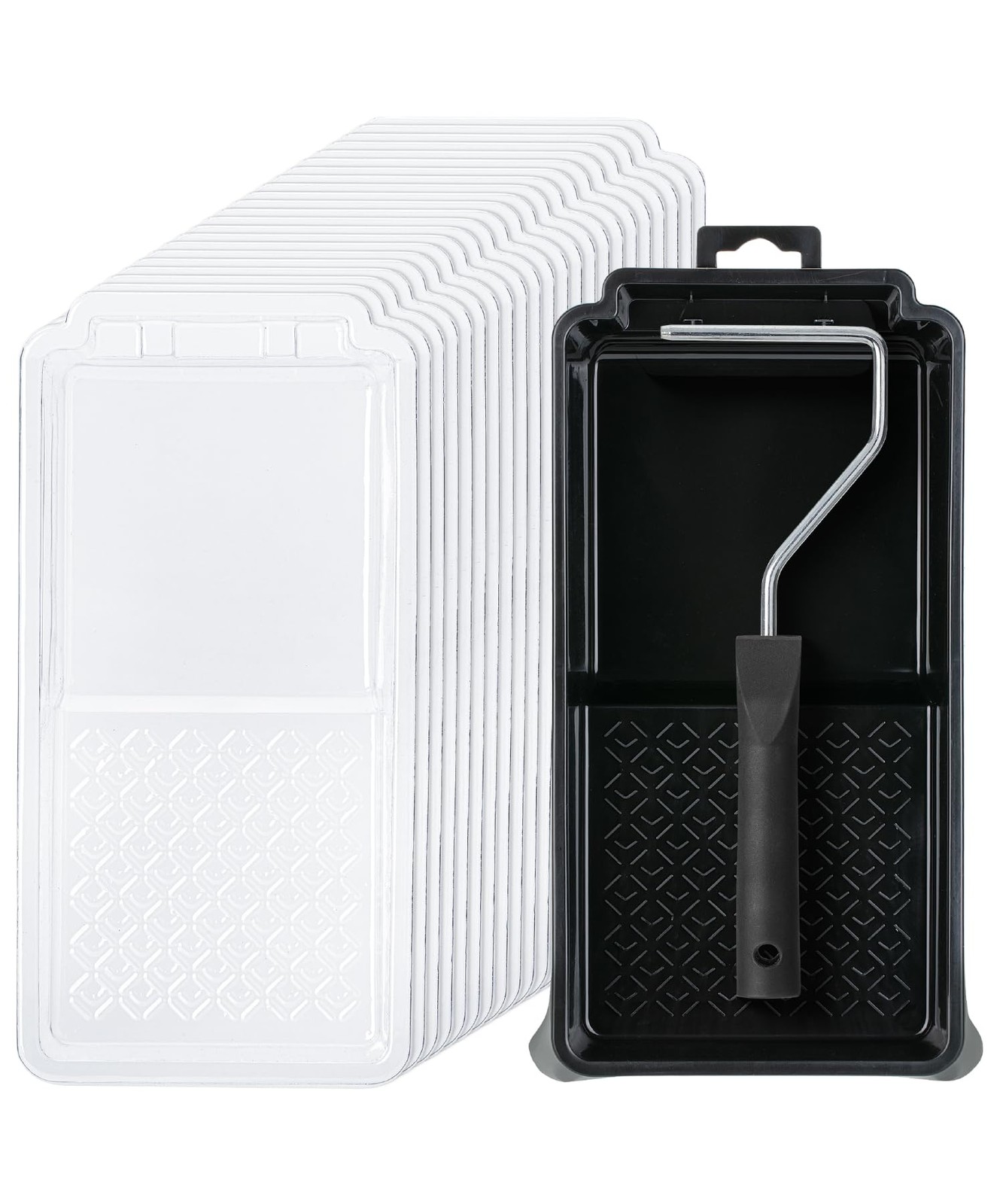 Bates- 4 Inch Paint Tray Set, 22 pcs, 1x 4 4 Inch, 22 Black