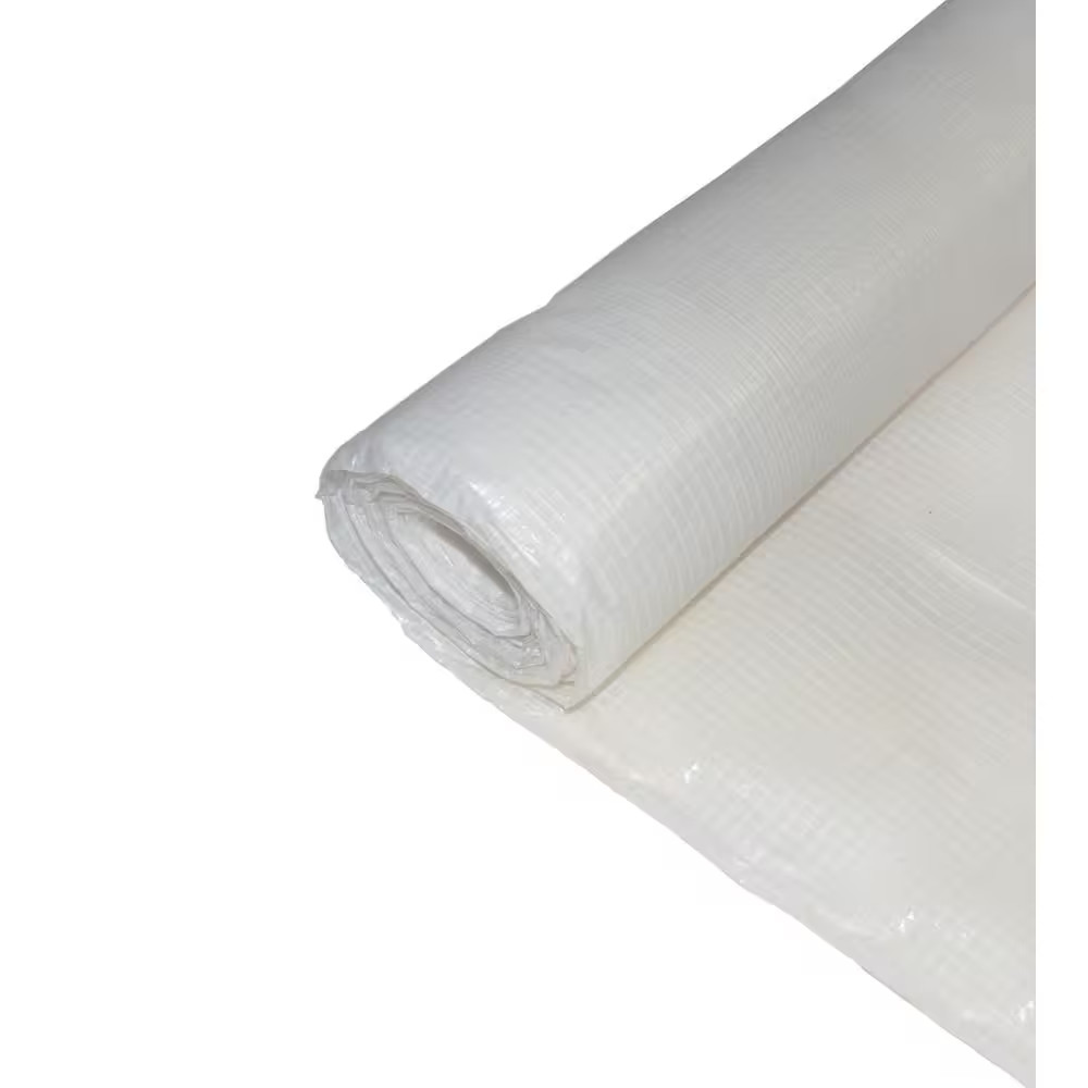20 Ft. X 100 Ft. Clear String-Reinforced Plastic Sheeting for Vapor Barrier and