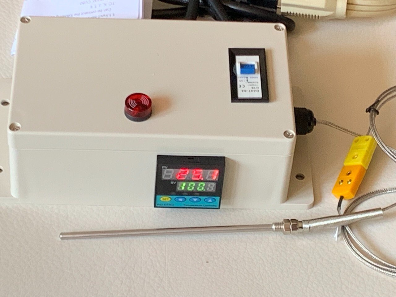 Plug & Play Powder Coating Paint Temperature Controller Gas Oven 6″ Tip Probe