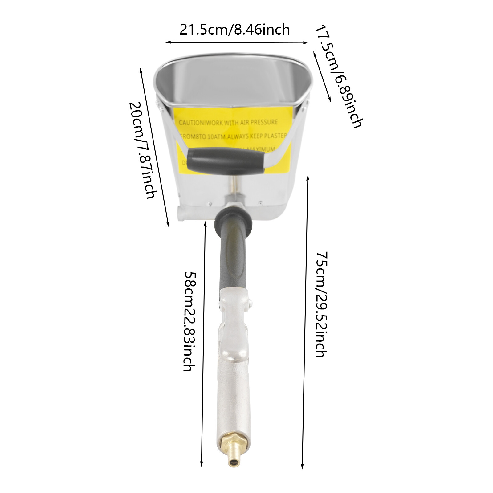 4L/0.88 Gallon Cement Texture Hopper Stucco Sprayer Stucco Cement Sprayer 2600W